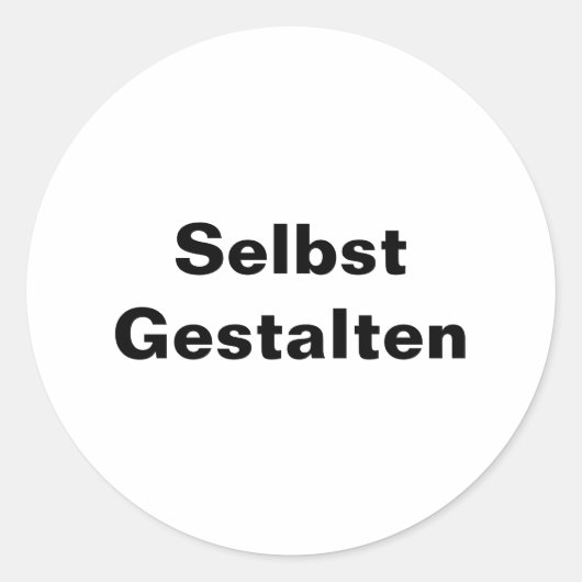 Runden Aufkleber Selbst Gestalten Ronde Sticker (Voorkant)