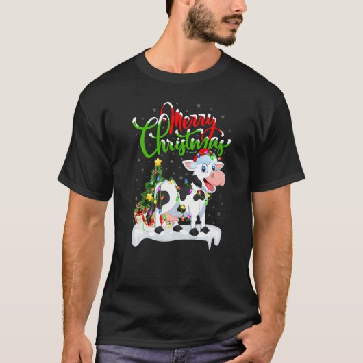 Runder Kerst Decoraties Kerstman Runder Kerstmis T-shirt (Voorkant)
