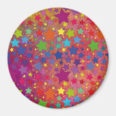 runder Magnet mit bunten Sternen 2 (Voorkant)