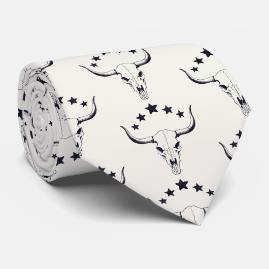 Runder schedels Oude Wild West Thema Stropdas (Opgerold)