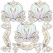 Runderella's sprookje Coach en lantaarns Sticker (Voorkant)