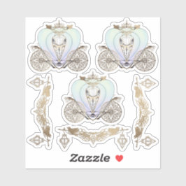 Runderella's sprookje Coach en lantaarns Sticker