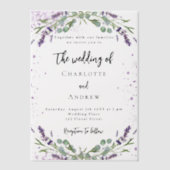 Runderen, floralen, eucalyptusbruiloft vellum uitnodigingen (Voorkant)