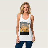 Runderen Silhouet Bij Zonsondergang Tanktop (Volledige Voorkant)