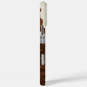 Runderhuid Bruin Leren Gejewelde Strik Case-Mate iPhone Case (Achterkant / Rechts)