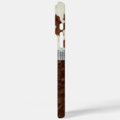 Runderhuid Bruin Leren Gejewelde Strik Case-Mate iPhone Case (Achterkant / Links)