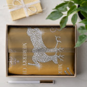 Runderrendiervis met gouden kerst tissuepapier (Geschenk)