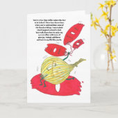 Rundervlees en ui humoristische verjaardagskaart kaart (Gele Bloem)