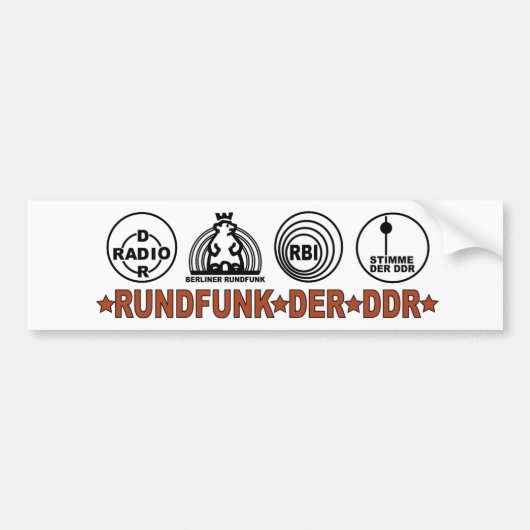 RUNDFUNK DER DDR BUMPERSTICKER (Voorkant)