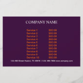 Rundhamburger sandwich kip private chef catering flyer (Achterkant)