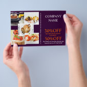 Rundhamburger sandwich kip private chef catering flyer (Hand)