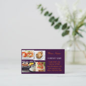 Rundhamburger sandwich kip private chef catering visitekaartje (Staand voorkant)