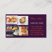 Rundhamburger sandwich kip private chef catering visitekaartje (Voorkant)