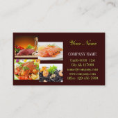 Rundhamburger sandwich kip private chef catering visitekaartje (Voorkant)