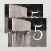 Rundheining Post Boerderij Weddenschap Tafelnummer (Voorkant / Achterkant)