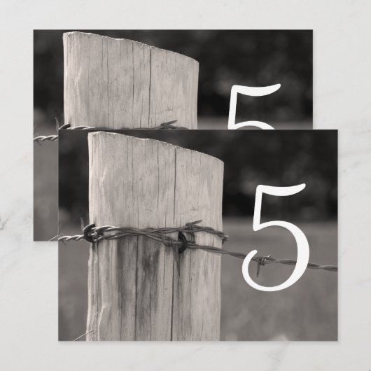 Rundheining Post Boerderij Weddenschap Tafelnummer (Voorkant / Achterkant)