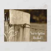 Rundhepost Boerderij Weddenschap Save the Date Aankondigingskaart (Voorkant)