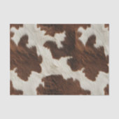 Rundhuid Bruine Witte Leren Koeienbont Tissuepapier (Voorkant)