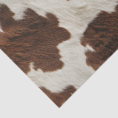 Rundhuid Bruine Witte Leren Koeienbont Tissuepapier (Detail)