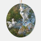 Rundvedereieren in bomen keramisch ornament (Links)