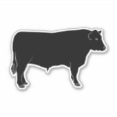 Rundvee - Black Angus Bull Sticker (Voorkant)