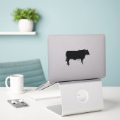 Rundvee - Black Angus Bull Sticker (Laptop op bureau)