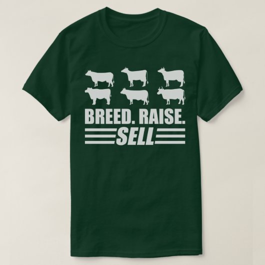 Rundvee Boerderij Ras Raise Verkopen T-shirt (Design voorkant)