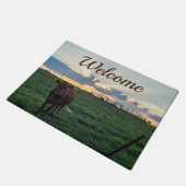 Rundvee Boerderij Zonsondergang Welkom Deurmat (Schuin)