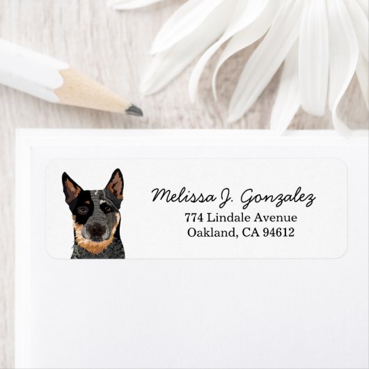 Rundvee Dog Blue Heeler Dog Etiket (Insitu)