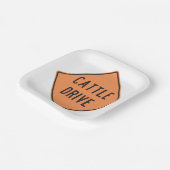 Rundvee Drive Road Sign Papieren Bordje (Gebogen)