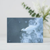 Rundvee Egret/Meeuwen en Puffin gerecycled Bedankkaart (Staand voorkant)