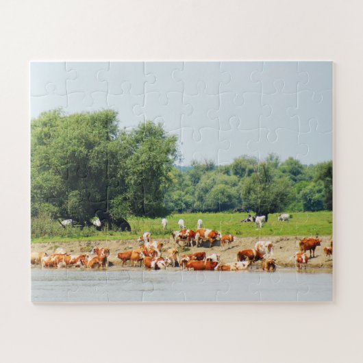 Rundvee en Donau Legpuzzel (Horizontaal)