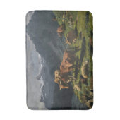 Rundvee en schapen in een Alpenlandschap Badmat (Voorkant Verticaal)