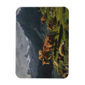 Rundvee en schapen in een Alpenlandschap Magneet (Verticaal)