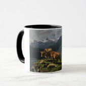 Rundvee en schapen in een Alpenlandschap Mok (Voorkant links)