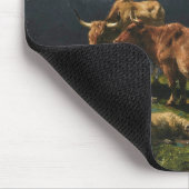 Rundvee en schapen in een Alpenlandschap Muismat (Hoek)