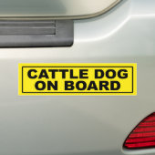Rundvee hond aan boord bumpersticker (Op auto)