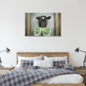 Rundvee, individuele pen canvas afdruk (Insitu (Slaapkamer))