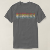 Rundvee  Koe Rode Angus Farmer T-shirt (Design voorkant)