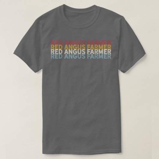 Rundvee  Koe Rode Angus Farmer T-shirt (Design voorkant)