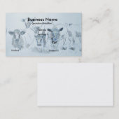 Rundvee Koolpootpotlood Trekkende Visitekaartjes (Voorkant / Achterkant)