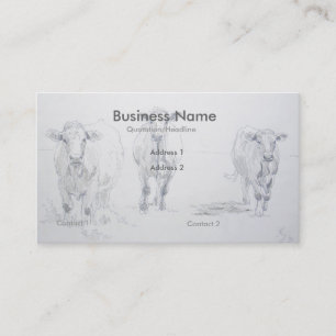 Rundvee Koolpootpotlood Trekkende Visitekaartjes