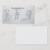 Rundvee Koolpootpotlood Trekkende Visitekaartjes (Voorkant / Achterkant)