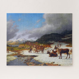 Rundvee kudde in de bergen ten noorden van Røros Legpuzzel