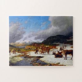 Rundvee kudde in de bergen ten noorden van Røros Legpuzzel