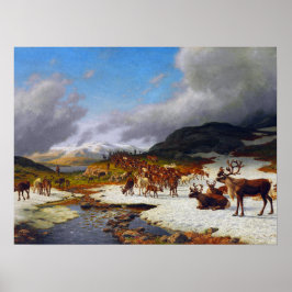 Rundvee kudde in de bergen ten noorden van Røros Poster