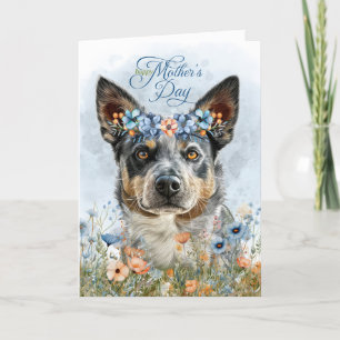 Rundvee met Wildflower Moederdag Feestdagen Kaart