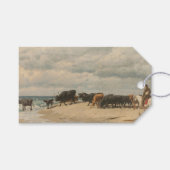 Rundvee naast het Zee (door Eugène Burnand) Cadeaulabel (Voorkant (Horizontaal))