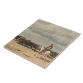 Rundvee naast het Zee (door Eugène Burnand) Tegeltje (Zijkant)