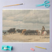 Rundvee naast het Zee (door Eugène Burnand) Tissuepapier (Craft)